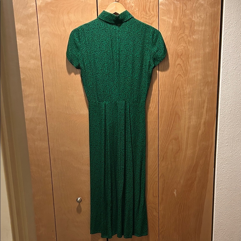Reformation Wilma Green Midi Dress in Jitterbug sz 0 - Picture 5 of 5